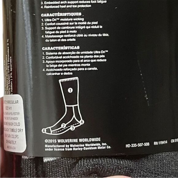 Harley-Davidson Black and Purple Socks - Picture 6 of 8